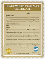 Homeowner's Insurance Certificate